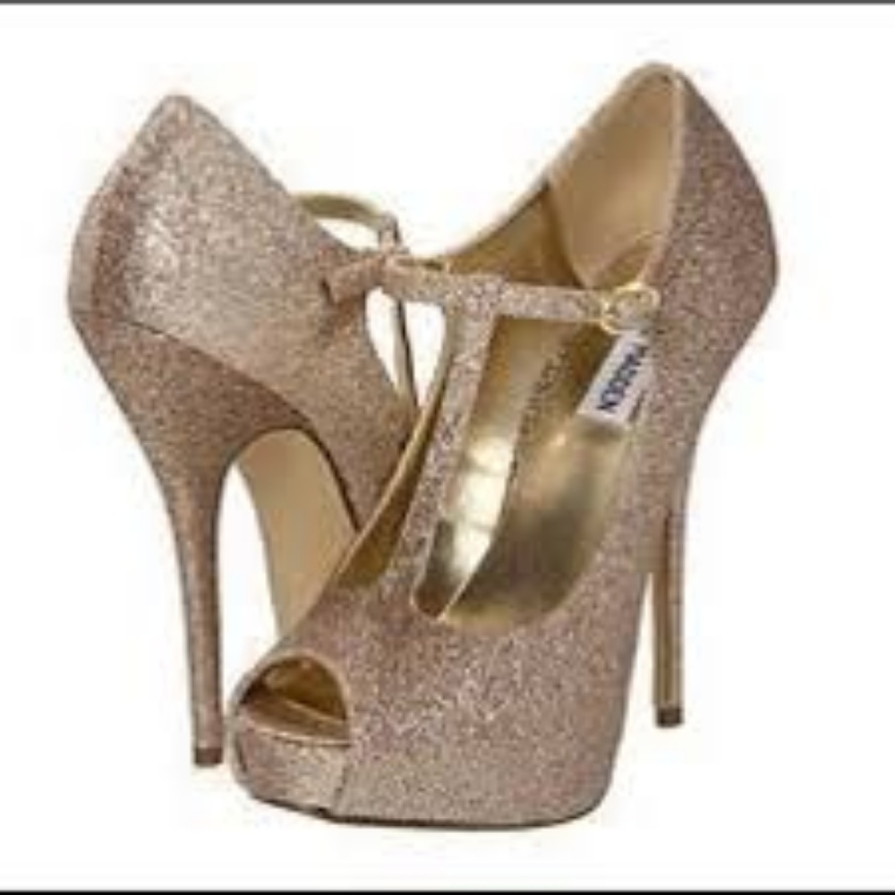 Size 9 Steve Madden Gold Glitter heels